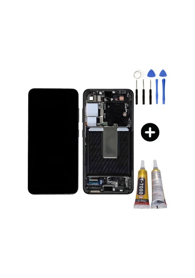 Samsung Galaxy S24 Sm-s921 Uyumlu Çıtalı Lcd Ekran Dokunmatik Siyah + Montaj Seti