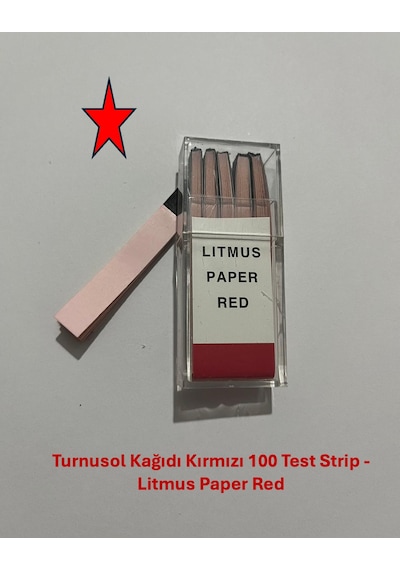 Turnusol Test Kağıdı Kırmızı 100 Test - Turnusol Kağıdı Kırmızı
