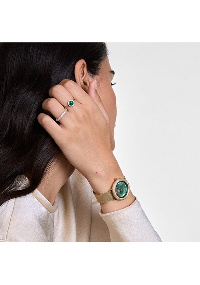 Audrey Ring Malachite Gold Altın