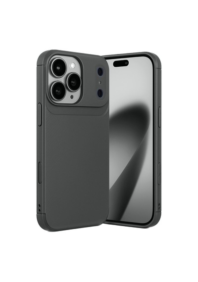Apple iPhone  Uyumlu,  17 Pro Auto Focus Karbon Kapak - Gri