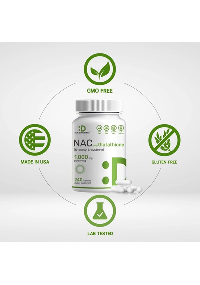 Deal Supplement N.a.c N-acetyl Cysteine With Reduced Glutathione 240 Capsules Aromasız