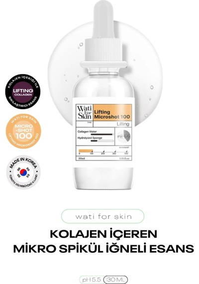 Sıkılaştırıcı Kolajen Içeren Mikro Spikül Iğneli Esans Wati For Skin Lifting Microshot 100