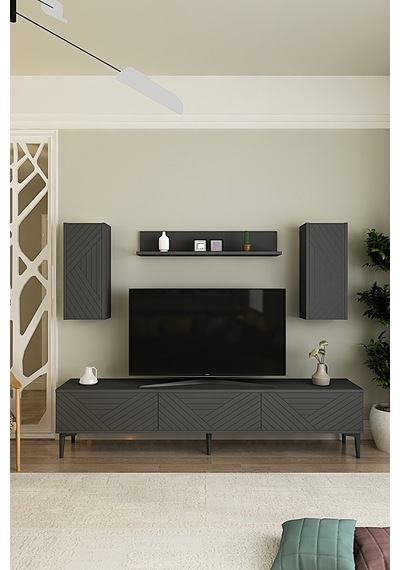 Tvr1802a - Ferrotvr180 Tv Ünitesi Takımı Antrasit 180cm Antrasit