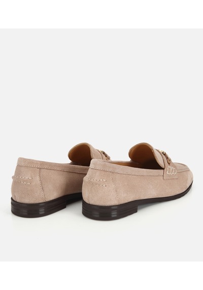 Hotiç Kadın Süet Deri Bej Toka Detaylı Klasik Loafer 01ayh321310a310 01ayh321310a310 Bej
