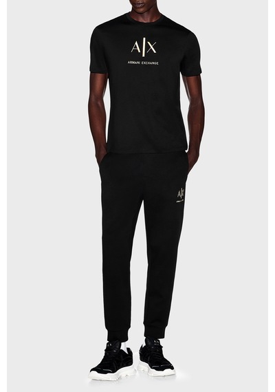Armani Exchange Logolu Pamuklu Bisiklet Yaka T Shirt Erkek T Shirt Xm003114 Af10356 Uc001 Siyah