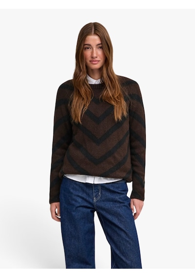 Only Onlelıza L/s Pullover Knt Noos Kadın Kahverengi Kazak - 15191792