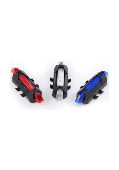 Usb Şarj Led Işık Bisiklet İkaz Işığı Arka Stop Lambası 5 Led 001