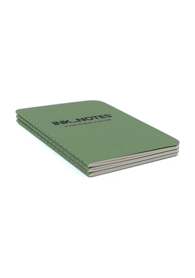 Inknotesbrand : Green Side No. I 60 Sayfa Not Defteri - 3'lü Set - 9 X 14 Cm - Çizgisiz Inknotesbrand : Green Side No. I 60 Sayfa Not Defteri - 3'lü Set - 9 X 14 Cm - Çizgisiz