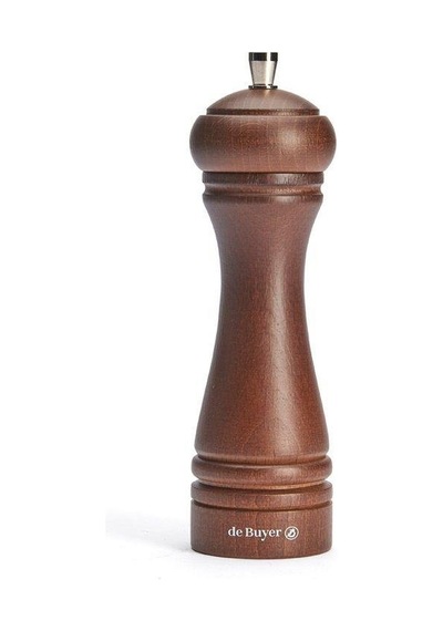 De Buyer Karabiber Değirmeni Ahşap 18 Cm-koyu Kahve