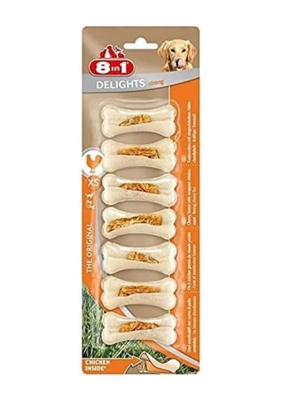 Delights Strong Xs Boy Kemik 7'li, 140 Gr Köpek Ödülü