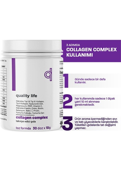 Quality Life Tip1 Tip2 Tip3 Tip5 Tip10 Complex Saf Toz Collagen 300 G