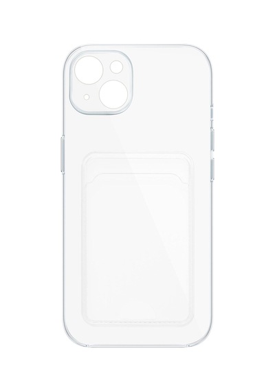 Apple iPhone 14 Plus Uyumlu Kartlık Detaylı Şeffaf Silikon Kılıf Yuki Serisi