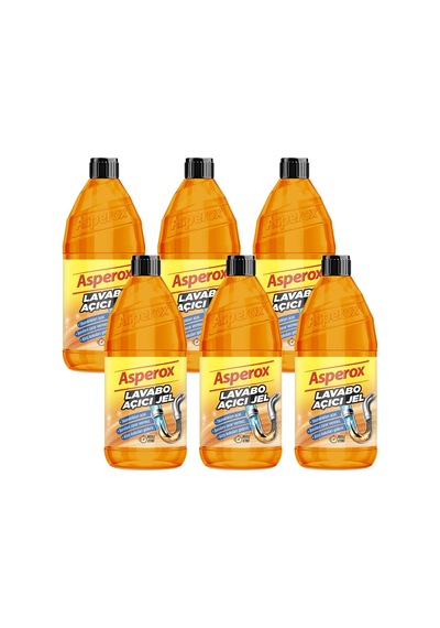Asperox Lavabo Açıcı Jel 1 Lt 6 Lı