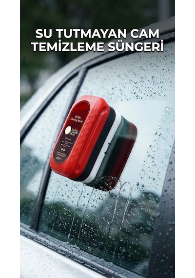 Su Tutmayan Araç Camı Temizleme Süngeri - Etkili Temizlik