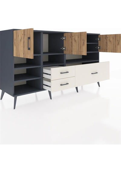 Kronos Konsol 8 Raflı 3 Çekmeceli 4 Kapaklı 176x59x99 Antrasit-ça Antrasit-çam/aytaşı Kronos Konsol 8 Raflı 3 Çekmeceli 4 Kapaklı 176x59x99 Antrasit-ça Antrasit-çam/aytaşı
