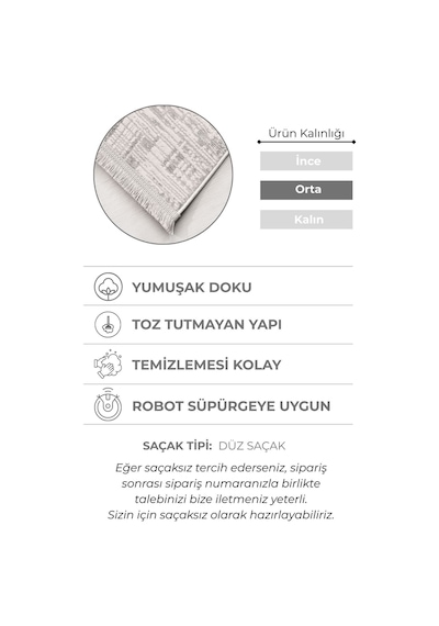 Florance Modern Salon Halısı Geniş Ölçü, Pet Dostu, Yumuşak Dokulu, Kolay Temizlenen, Özel Kesim Gri