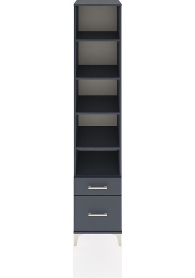 Hyperion Dolap 5 Raflı 2 Çekmeceli 44x44x221 Antrasit-antrasit Antrasit