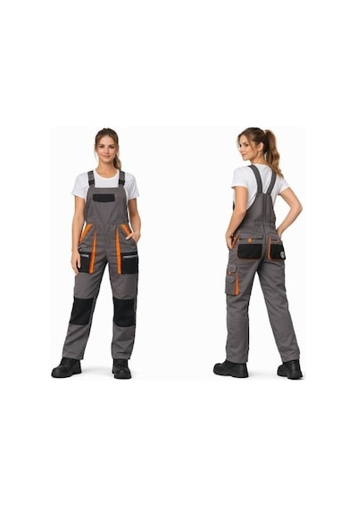 Work Pro Gri - Siyah Bahçıvan Tulum