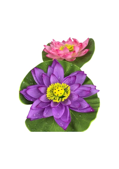 Yapay Çiçek Nilüfer Köpük Lotus Havuz Ve Akvaryum Dekoru 6Adet