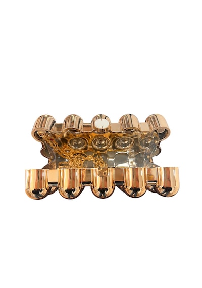 Rose Gold Metal Zincirli Kadın Abiye Çantası-özel Tasarım Açık Altın