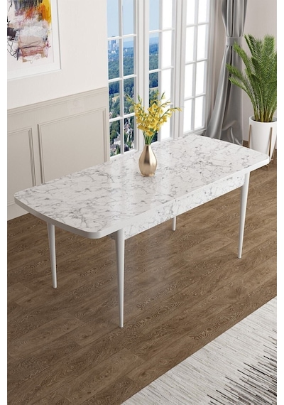 Canisa Concept Han Serisi 70x114 Açılabilir Mdf Mutfak Masası Takımı Beyaz Mermer Desen Masa 6 Krem Sandalye Masa Beyaz Mermer Sandalyeler Krem Canisa Concept Han Serisi 70x114 Açılabilir Mdf Mutfak Masası Takımı Beyaz Mermer Desen Masa 6 Krem Sandalye Masa Beyaz Mermer Sandalyeler Krem
