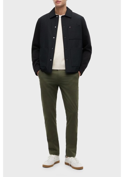 Tommy Hilfiger Pamuklu Klasik Yaka Çıtçıtlı Ceket Erkek Ceket Mw0mw43215 Bds Siyah