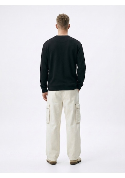 LTB Regular Fit Basic Bisiklet Yaka Lacivert Sweatshırt