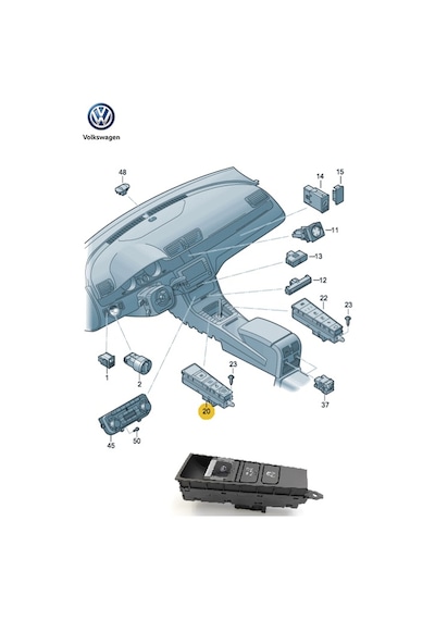 Passat B7 Park Fren Düğmesi Auto Hold Esp Esb 3AB927137