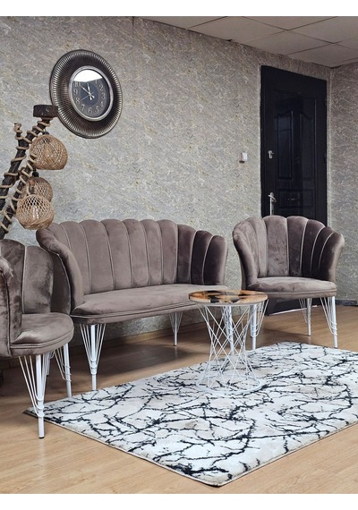 Zafir Beyaz Boyalı Tel Ayak Papatya Çay Seti Koltuk Takımı , Balkon, Salon, Ofis, Cafe Koltuk Takımı Kahverengi Zafir Beyaz Boyalı Tel Ayak Papatya Çay Seti Koltuk Takımı , Balkon, Salon, Ofis, Cafe Koltuk Takımı Kahverengi
