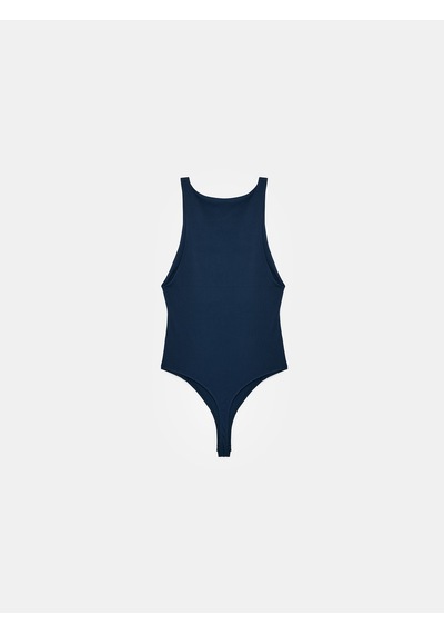 Dilvin 32836 Halter Yaka Bodysuit-k.lacivert