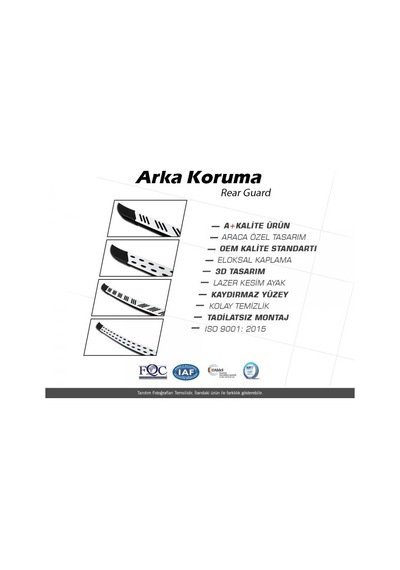 Courier Arka Koruma Demiri Trimline Noktalı Model 2023 2024 2025 2026 2027