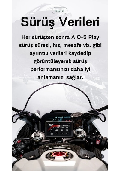 Aıo-5play Motosiklet Carplay Android Auto Gps Navigasyon Sistemi,