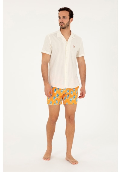 U.s. Polo Assn. Erkek Turuncu Deniz Şortu 50282934-vr051 Turuncu