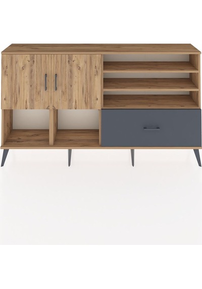 Arges Konsol 7 Raflı Tek Çekmeceli 2 Kapaklı 176x30x99 Çam-çam/antrasit Atlas Çam/antrasıt - Atlas Çam Arges Konsol 7 Raflı Tek Çekmeceli 2 Kapaklı 176x30x99 Çam-çam/antrasit Atlas Çam/antrasıt - Atlas Çam