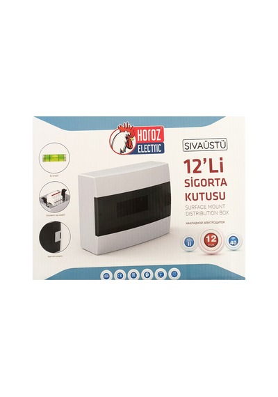 Horoz 12 Li Sigorta Kutusu Sıva Üstü Onikili 600-000-120
