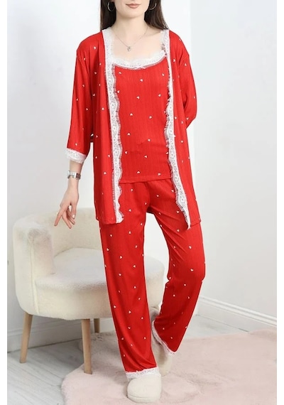 Seka Store Seka Pegasus Üçlü Pijama Takımı Kırmızıbeyaz - 66666.1287. Çok Renkli Seka Store Seka Pegasus Üçlü Pijama Takımı Kırmızıbeyaz - 66666.1287. Çok Renkli