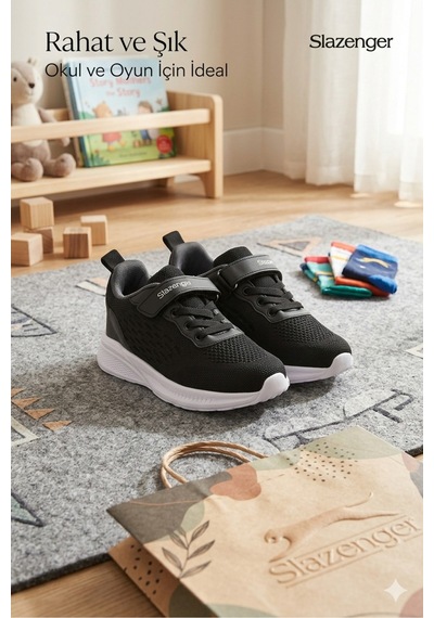 Slazenger Erkek Çocuğu Yazlık Terletmez Kaydırmaz Koku Yapmaz Full Ortopedik Tarz Hafif Yürüyüş Ayakkabısı Siyah Slazenger Erkek Çocuğu Yazlık Terletmez Kaydırmaz Koku Yapmaz Full Ortopedik Tarz Hafif Yürüyüş Ayakkabısı Siyah