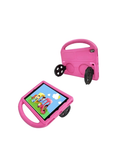 Goocamp Apple Uyumlu iPad 10.2 8.nesil Wheel Car Tekerlek Standlı Tablet Eva Silikon Kı Tablet Kılıfı