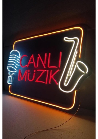 Işıklı Canlı Müzik - Neon Led Tabela Duvar Dekorasyon
