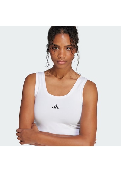 Adidas Essentials Small Logo Cotton Lifestyle Kadın Atlet Jd0545 Beyaz