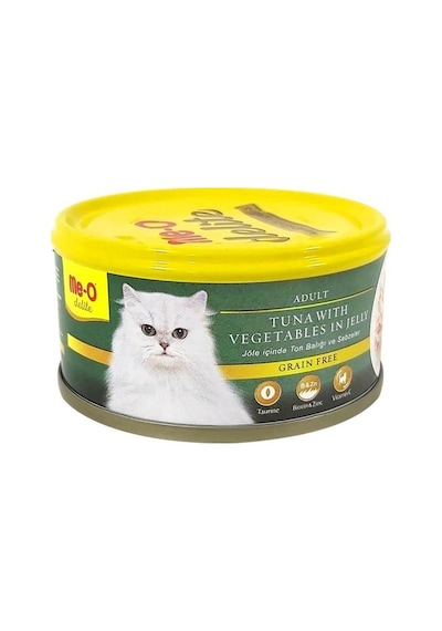 Me-O Delite Ton Balıklı Sebzeli Tahılsız Jelly Konserve Yetişkin Kedi Maması 12 x 80 G
