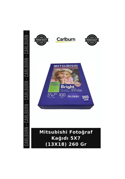 Mitsubishi Fotoğraf Kağıdı 5x7 13x18 260 Gr Fotoğrafçı Ürünü Baskı Malzemesi Parlak Kagıt