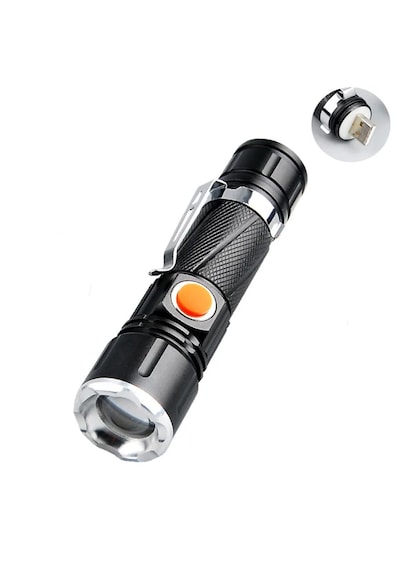 Watton Wt-622 P50 Led Şarjlı Mıknatıslı Usb El Feneri Siyah