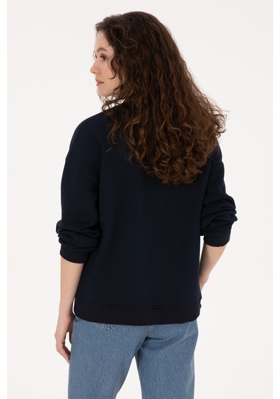U.S. Polo Assn. Kadın Lacivert Bisiklet Yaka Sweatshirt 50320028-VR033