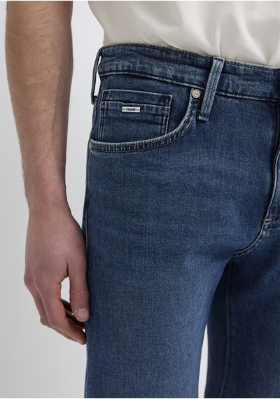 Mavi - Brian Premium Blue Puslu Koyu Mavi Jean Şort 04184a3304