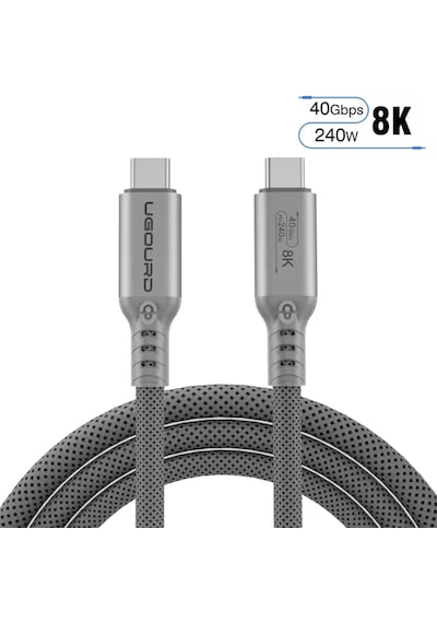 Ugourd 2-metre Thunderbolt 4 Usb 4.0 240w 40gbps 8k 60hz Type-c