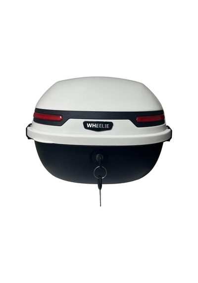 Xt21-w 28 Litre Motosiklet Arka Çanta Beyaz Parlak Su Geçirmez Abs Top Case Çift Kilitleme Üniversal Çok renkli