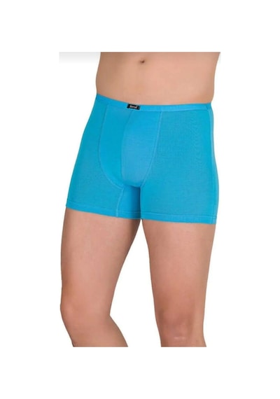 Berrak 4488 Erkek Modal İnce Kemer Lastikli Boxer Tekli Mavi