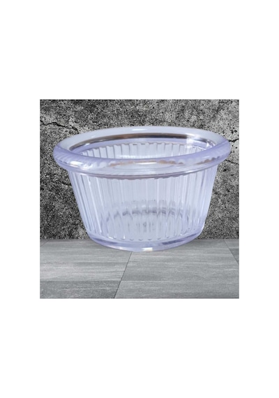 Şeffaf Kristal Sosluk/reçellik/çerezlik Minimal Kase 6'lı Şeffaf Çok Renkli