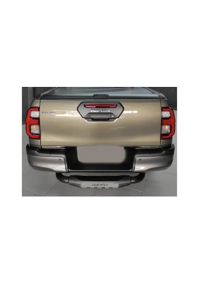 Toyota Hilux 2015+ Hilux Yazılı Arka Tampon Koruma Demiri Siyah Arka Koruma Barı Demir